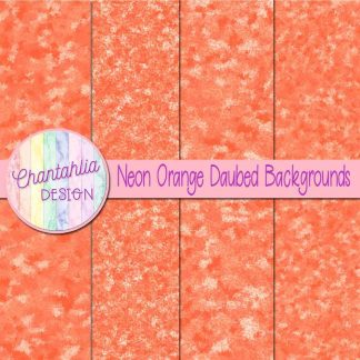 Free neon orange daubed backgrounds