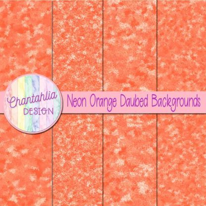 Free neon orange daubed backgrounds