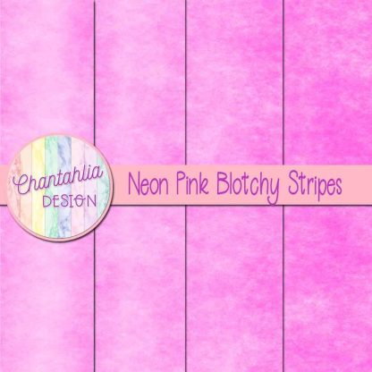 Free neon pink blotchy stripes digital papers