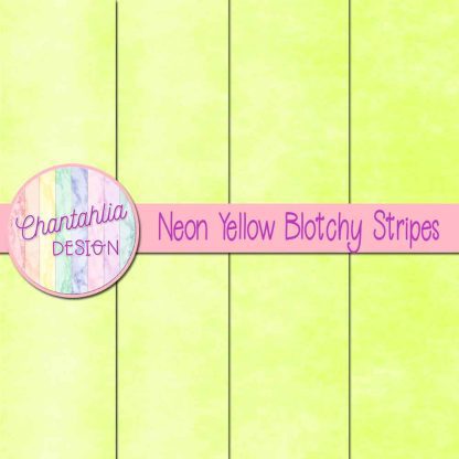 Free neon yellow blotchy stripes digital papers