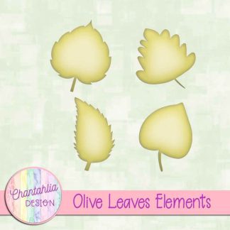 Free olive leaves design elements