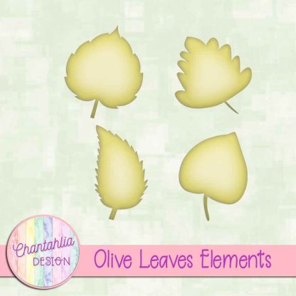 Free olive leaves design elements