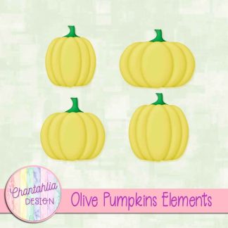 Free olive pumpkin design elements