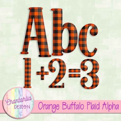 Free orange buffalo plaid alpha
