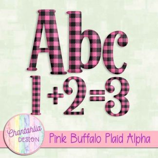 Free pink buffalo plaid alpha