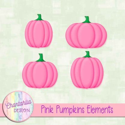 Free pink pumpkin design elements