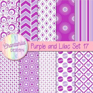 Free purple and lilac digital paper patterns set 17