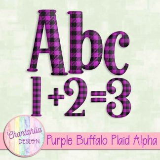 Free purple buffalo plaid alpha