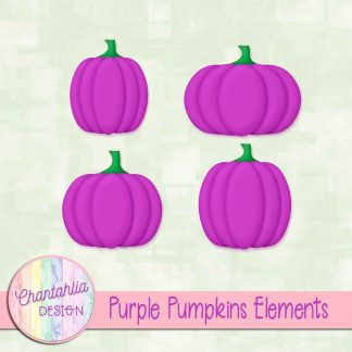 Free purple pumpkin design elements