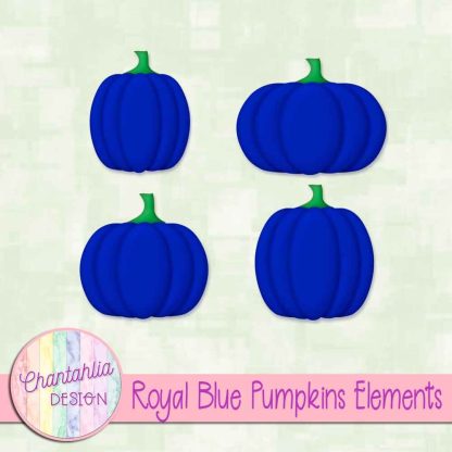 Free royal blue pumpkin design elements