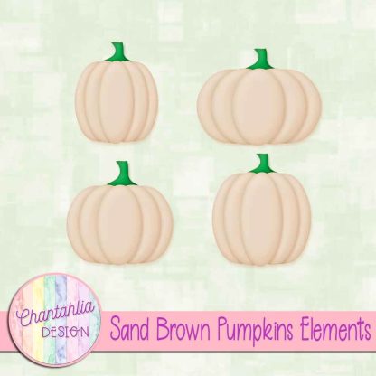 Free sand brown pumpkin design elements