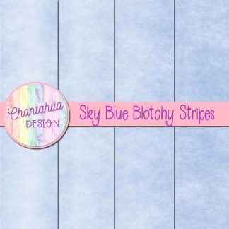 Free sky blue blotchy stripes digital papers