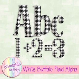 Free white buffalo plaid alpha