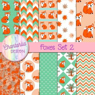 Free digital papers in a Foxes theme