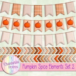 Free design elements in a Pumpkin Spice theme