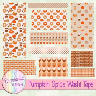 Free washi tape in a Pumpkin Spice theme
