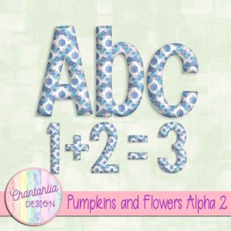 Free alpha in a Pumpkins and Flowers theme.