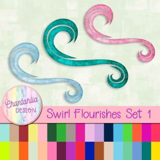 Free swirl flourish design elements
