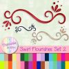 Free Swirl Flourishes Design Elements with Instant Download