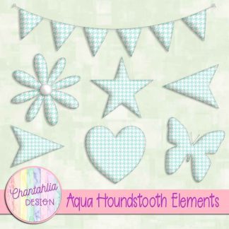Free aqua houndstooth design elements