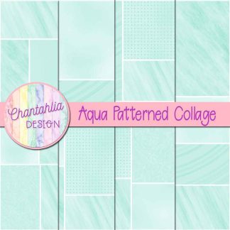 Free aqua patterned collage digital papers