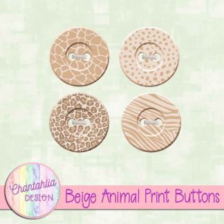 Free beige animal print buttons