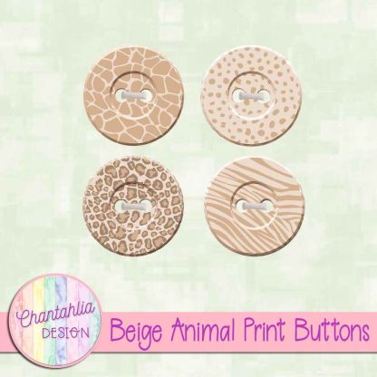 Free beige animal print buttons