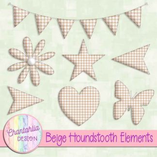 Free beige houndstooth design elements