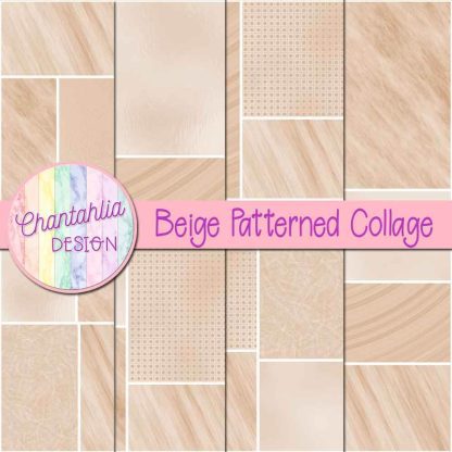 Free beige patterned collage digital papers