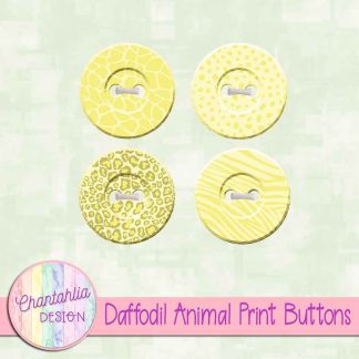 Free daffodil animal print buttons