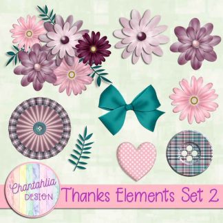 Free design elements in a Thanks theme