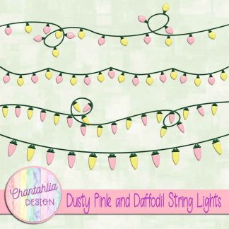 Free dusty pink and daffodil string lights