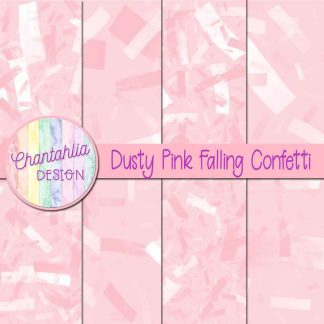 Free dusty pink falling confetti digital papers