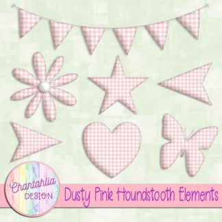 Free dusty pink houndstooth design elements