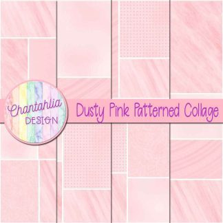 Free dusty pink patterned collage digital papers