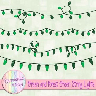 Free green and forest green string lights