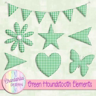Free green houndstooth design elements