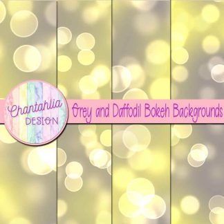 Free grey and daffodil bokeh backgrounds