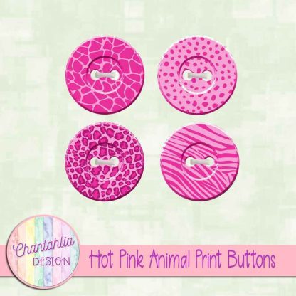 Free hot pink animal print buttons