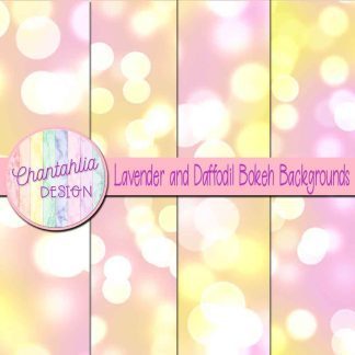 Free lavender and daffodil bokeh backgrounds