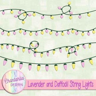 Free lavender and daffodil string lights