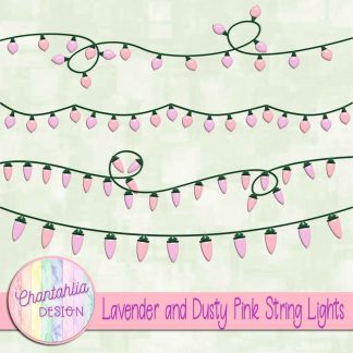 Free lavender and dusty pink string lights
