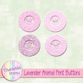 Free lavender animal print buttons