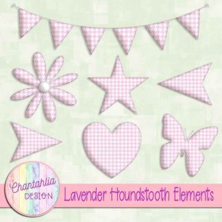 Free lavender houndstooth design elements