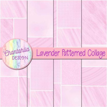 Free lavender patterned collage digital papers