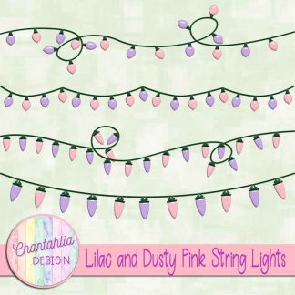 Free lilac and dusty pink string lights