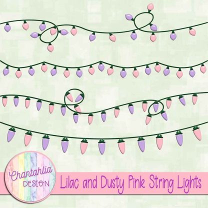 Free lilac and dusty pink string lights