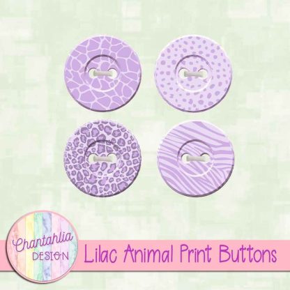 Free lilac animal print buttons