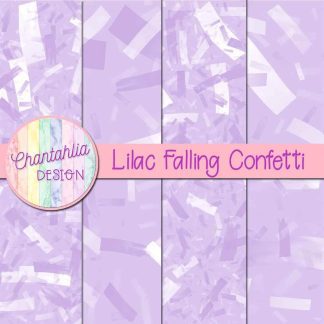 Free lilac falling confetti digital papers