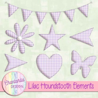 Free lilac houndstooth design elements